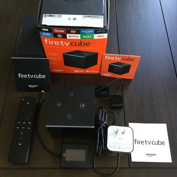 Amazon Fire TV Cube Streaming Media Player with Voice Remote 4K HDR - Picture 1 of 4
